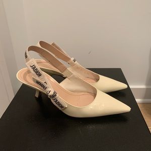 Dior white heels